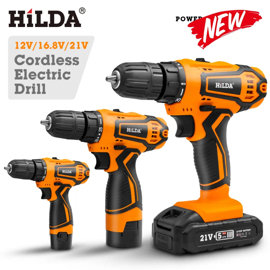 HILDA Cordless Drill 12V - Precision Power Tool