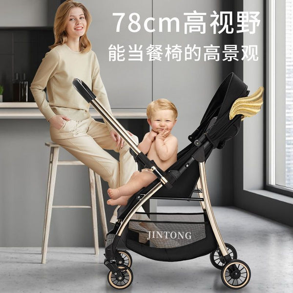 Two-way Baby Carriage Can Sit And Lie Down One-button Folding High Landscape Light Children's Carriage Baby Stroller Retail Second