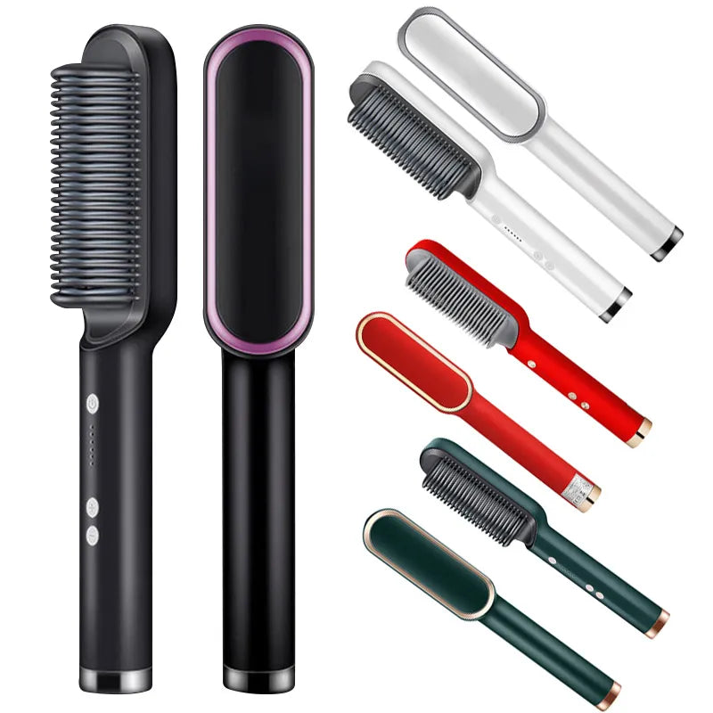 Electric Hair Straightener Brush | Quick, Safe Styling
