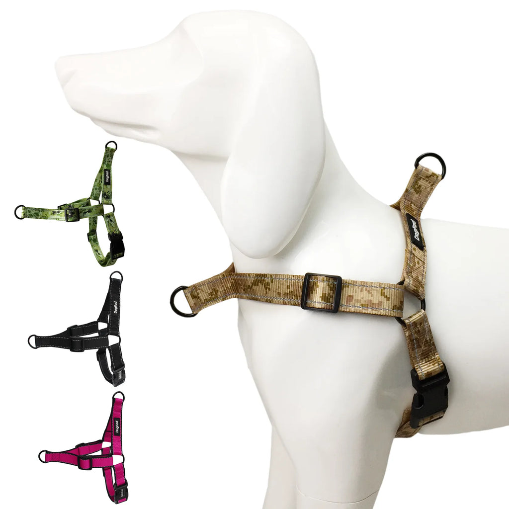 Adjustable Nylon Dog Harness - Safe & Reflective