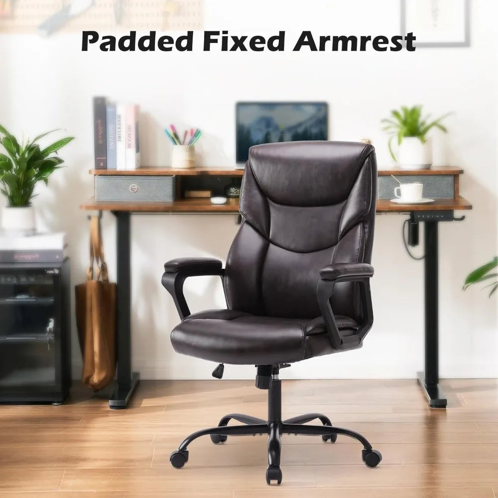 Black Ergonomic Office Chair | Adjustable & Luxurious Leather