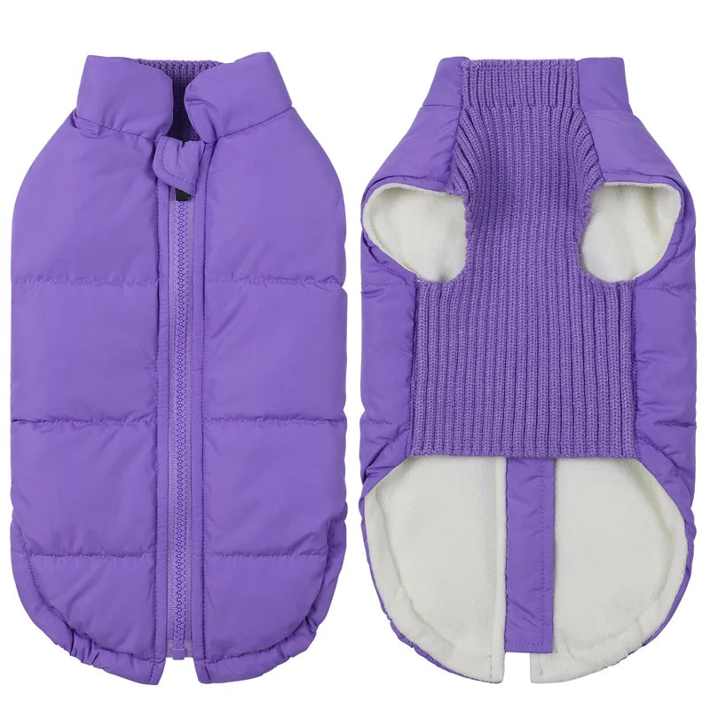 Warm Winter Dog Jacket | Waterproof Zip-Up Pet Vest