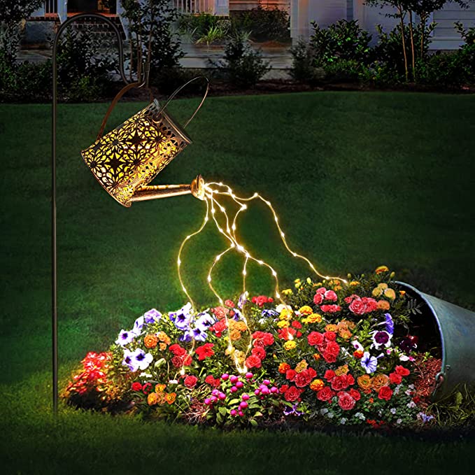 Outdoor Solar Garden Lights - LED Watering Can Landscape Lights