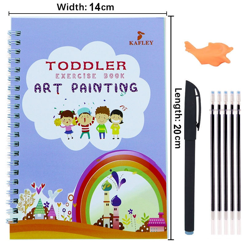 Reusable Childrens Writing Sticker Magic Copybook For Calligraphy Toys English French Copybooks Pen